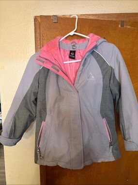 Gerry Weber Girls Gray and Pink Insulated Puffer Jacket